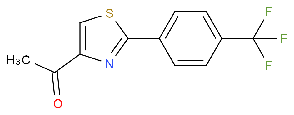 1-{2-[4-(trifluoromethyl)phenyl]-1,3-thiazol-4-yl}ethan-1-one_分子结构_CAS_263564-37-0)