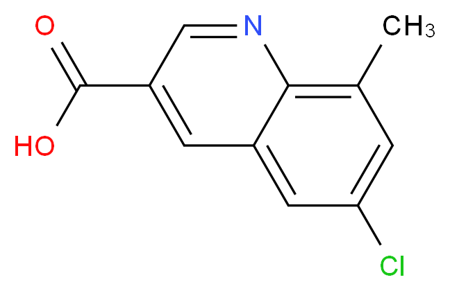 6-chloro-8-methylquinoline-3-carboxylic acid_分子结构_CAS_948289-56-3