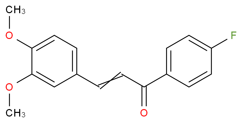 3-(3,4-dimethoxyphenyl)-1-(4-fluorophenyl)prop-2-en-1-one_分子结构_CAS_28081-14-3