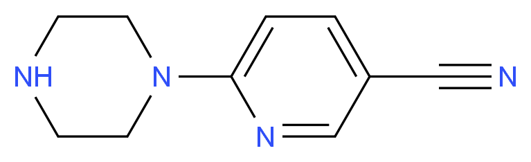 6-(piperazin-1-yl)pyridine-3-carbonitrile_分子结构_CAS_149554-29-0