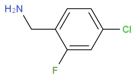 (4-chloro-2-fluorophenyl)methanamine_分子结构_CAS_72235-57-5