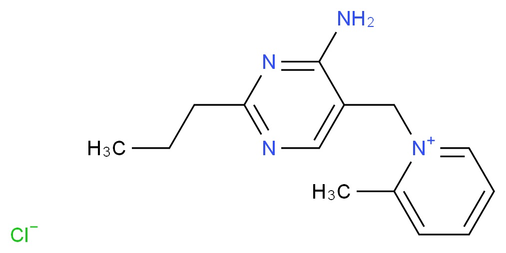 1-[(4-amino-2-propylpyrimidin-5-yl)methyl]-2-methylpyridin-1-ium chloride_分子结构_CAS_137-88-2