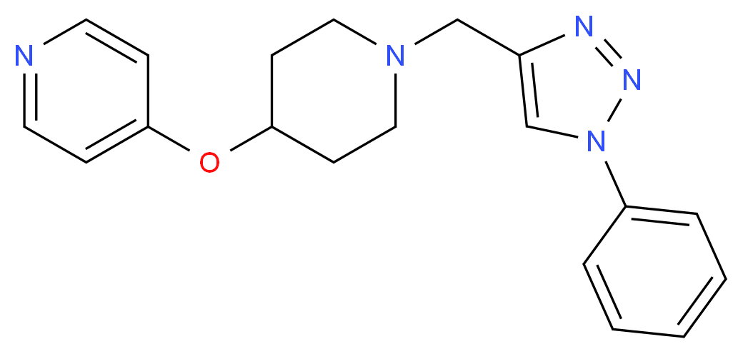 4-({1-[(1-phenyl-1H-1,2,3-triazol-4-yl)methyl]-4-piperidinyl}oxy)pyridine_分子结构_CAS_)