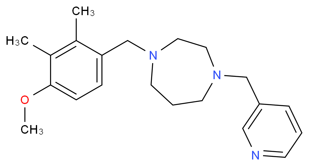 1-(4-methoxy-2,3-dimethylbenzyl)-4-(pyridin-3-ylmethyl)-1,4-diazepane_分子结构_CAS_)
