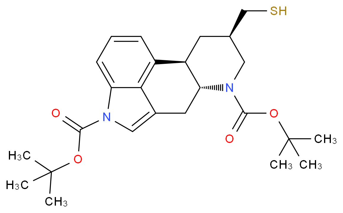 1,6-Bis-boc-8β-(thiomethyl)ergoline_分子结构_CAS_1263162-43-1)