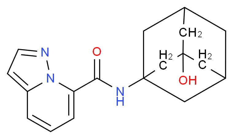 N-(3-hydroxy-1-adamantyl)pyrazolo[1,5-a]pyridine-7-carboxamide_分子结构_CAS_)