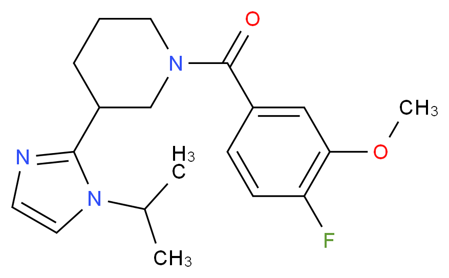 1-(4-fluoro-3-methoxybenzoyl)-3-(1-isopropyl-1H-imidazol-2-yl)piperidine_分子结构_CAS_)