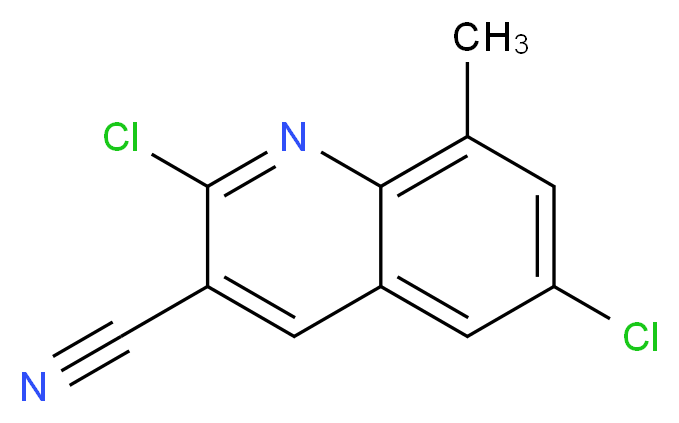 2,6-dichloro-8-methylquinoline-3-carbonitrile_分子结构_CAS_948291-60-9