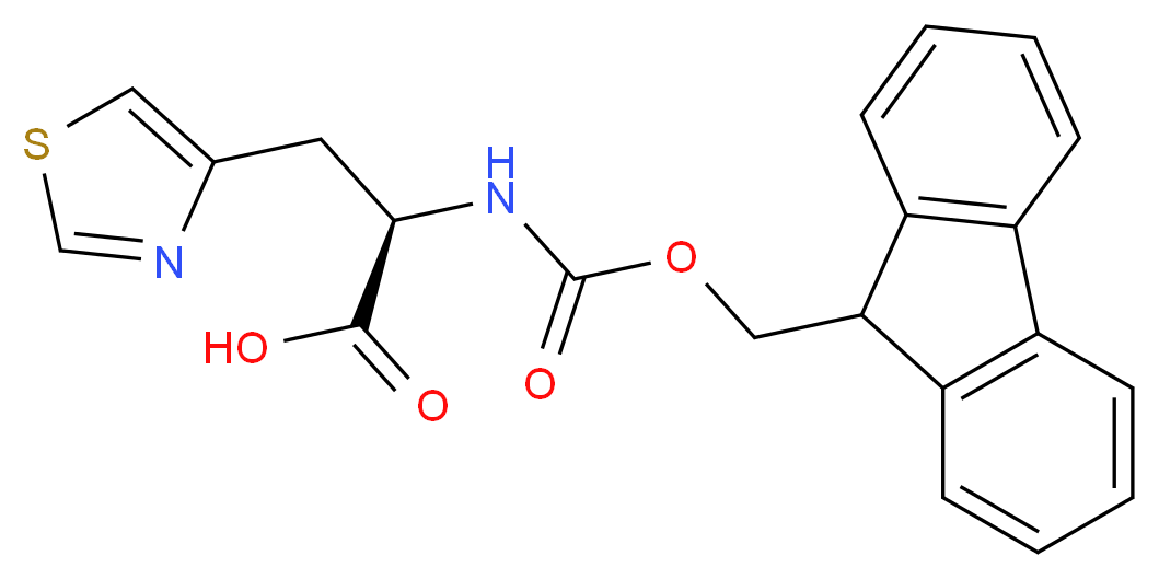 3-Thiazol-4-yl-L-alanine, N-FMOC protected_分子结构_CAS_205528-32-1)