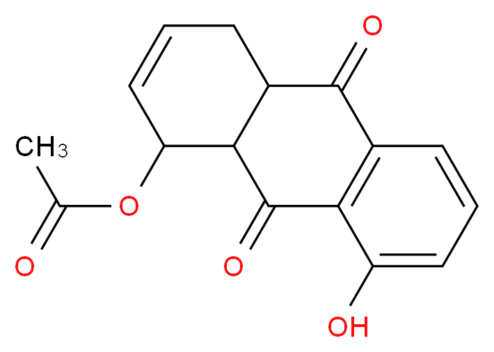 1-乙酰氧基-8-羟基-1,4,4a,9a-四氢蒽醌_分子结构_CAS_86668-63-5)