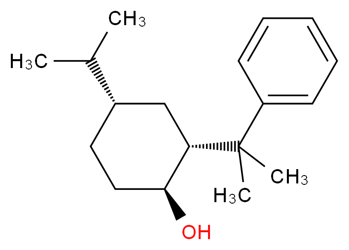 (1S,2R,4S)-(+)-4-(1-甲基乙基)-2-(1-甲基-1-苯基乙基)环己醇_分子结构_CAS_)