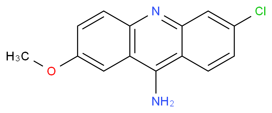 6-chloro-2-methoxyacridin-9-amine_分子结构_CAS_3548-09-2