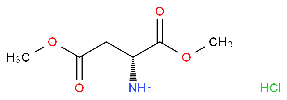 1,4-dimethyl (2R)-2-aminobutanedioate hydrochloride_分子结构_CAS_69630-50-8