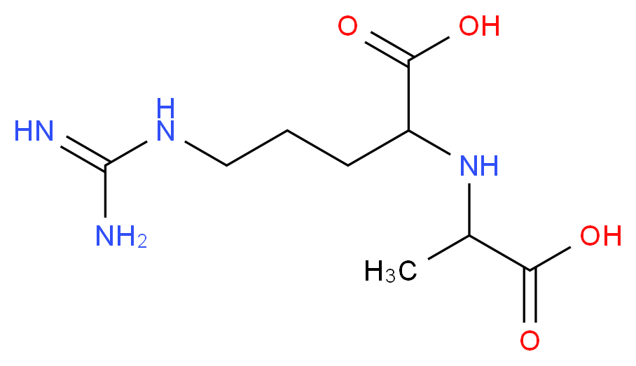 5-carbamimidamido-2-[(1-carboxyethyl)amino]pentanoic acid_分子结构_CAS_34522-32-2