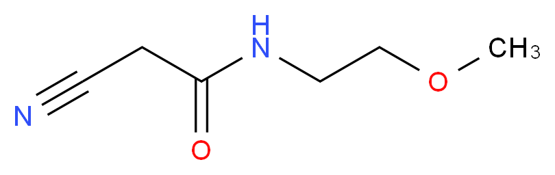 2-cyano-N-(2-methoxyethyl)acetamide_分子结构_CAS_15029-44-4