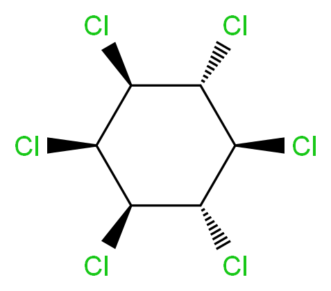 (1R,2S,3S,4R,5S,6r)-1,2,3,4,5,6-hexachlorocyclohexane_分子结构_CAS_319-86-8