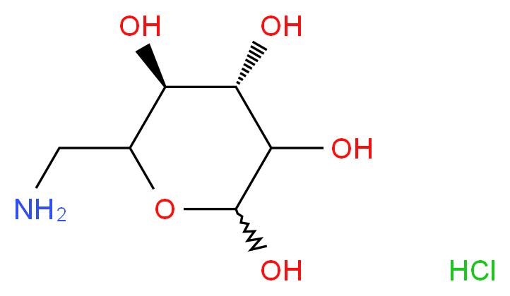 (4S,5S)-6-(aminomethyl)oxane-2,3,4,5-tetrol hydrochloride_分子结构_CAS_55324-97-5