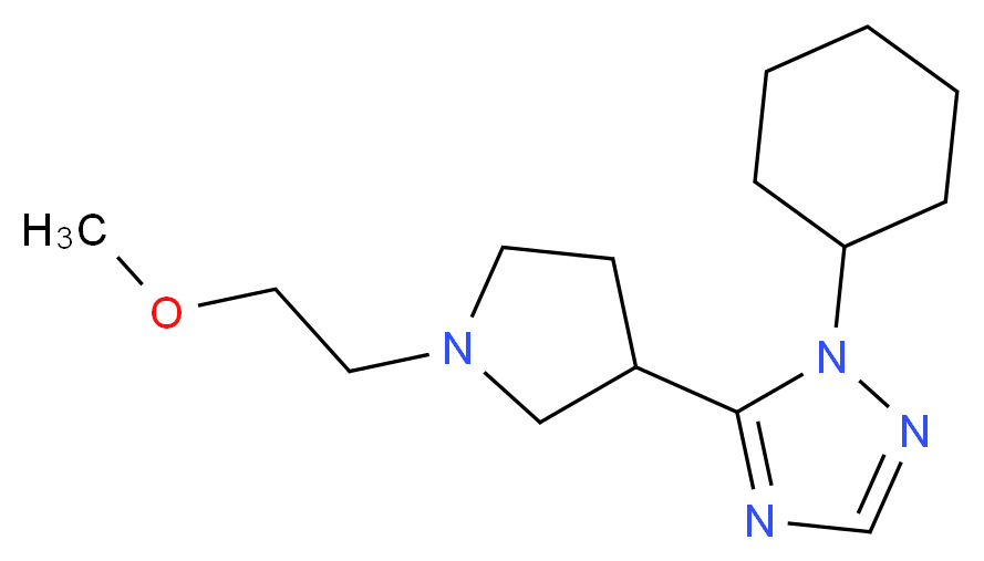 1-cyclohexyl-5-[1-(2-methoxyethyl)pyrrolidin-3-yl]-1H-1,2,4-triazole_分子结构_CAS_)
