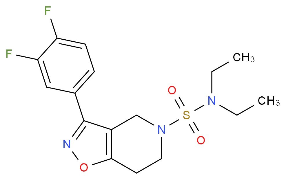 3-(3,4-difluorophenyl)-N,N-diethyl-6,7-dihydroisoxazolo[4,5-c]pyridine-5(4H)-sulfonamide_分子结构_CAS_)