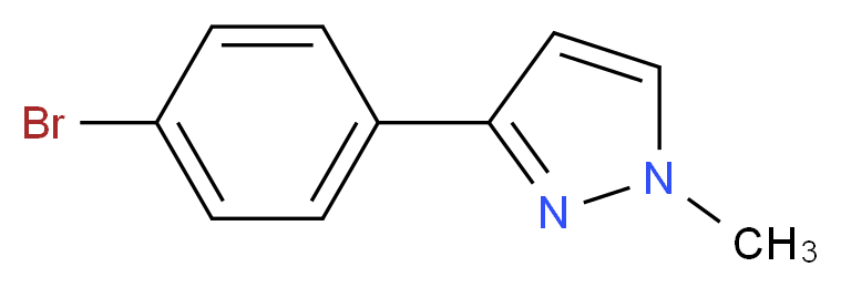 3-(4-bromophenyl)-1-methyl-1H-pyrazole_分子结构_CAS_73387-51-6