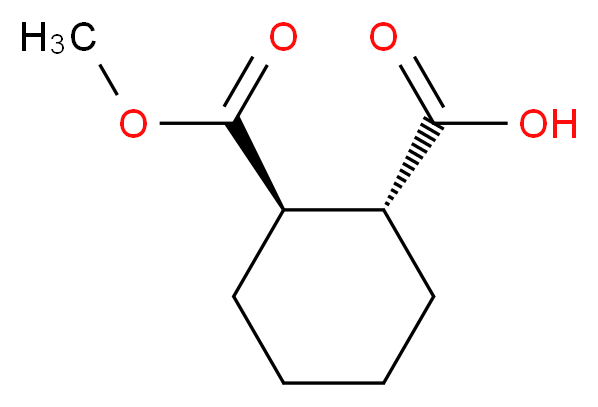 (1R,2R)-2-(methoxycarbonyl)cyclohexane-1-carboxylic acid_分子结构_CAS_96894-64-3