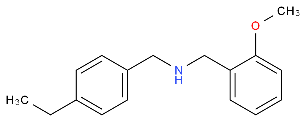 [(4-ethylphenyl)methyl][(2-methoxyphenyl)methyl]amine_分子结构_CAS_444907-83-9