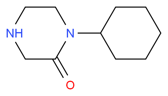 1-cyclohexyl-2-piperazinone_分子结构_CAS_)