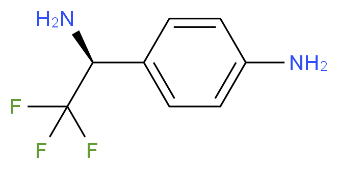 (1S)-1-(4-AMINO-PHENYL)-2,2,2-TRIFLUOROETHYLAMINE_分子结构_CAS_)