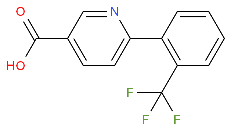 6-[2-(trifluoromethyl)phenyl]pyridine-3-carboxylic acid_分子结构_CAS_220455-41-4