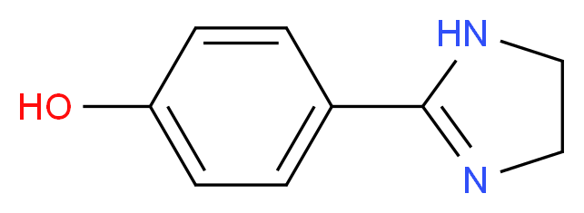 4-(4,5-dihydro-1H-imidazol-2-yl)phenol_分子结构_CAS_212485-91-1