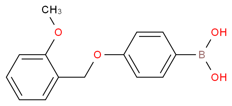 4-(2′-甲氧基苄氧)苯硼酸_分子结构_CAS_871125-74-5)