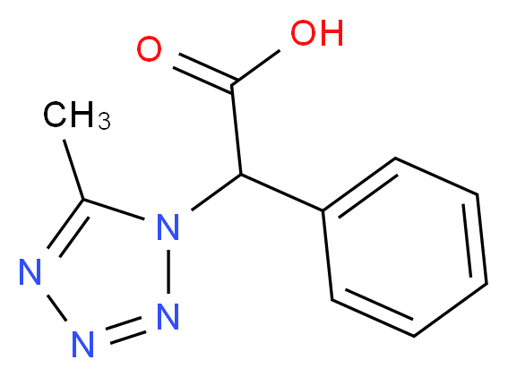 2-(5-methyl-1H-1,2,3,4-tetrazol-1-yl)-2-phenylacetic acid_分子结构_CAS_876716-32-4