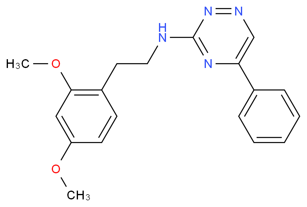 N-[2-(2,4-dimethoxyphenyl)ethyl]-5-phenyl-1,2,4-triazin-3-amine_分子结构_CAS_)