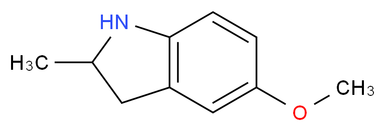 5-methoxy-2-methyl-2,3-dihydro-1H-indole_分子结构_CAS_41568-27-8