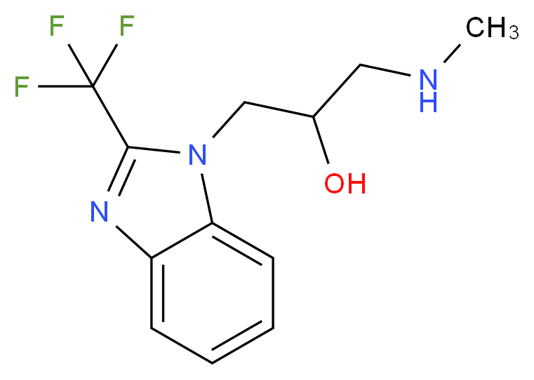 1-Methylamino-3-(2-trifluoromethyl-benzoimidazol-1-yl)-propan-2-ol_分子结构_CAS_)