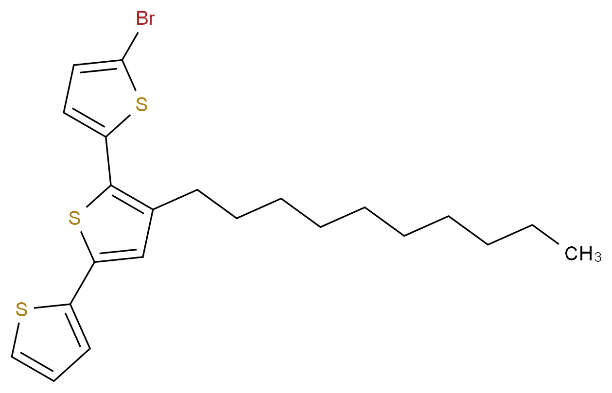 2-(5-bromothiophen-2-yl)-3-decyl-5-(thiophen-2-yl)thiophene_分子结构_CAS_477335-02-7