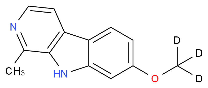 7-(<sup>2</sup>H<sub>3</sub>)methoxy-1-methyl-9H-pyrido[3,4-b]indole_分子结构_CAS_1216704-96-9