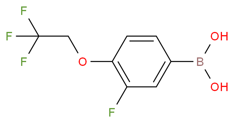 (3-Fluoro-4-(2,2,2-trifluoroethoxy)phenyl)boronic acid_分子结构_CAS_947533-09-7)