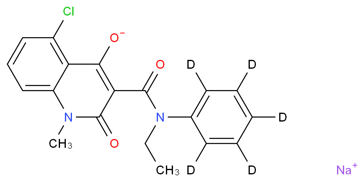 Laquinimod-d5 Sodium Salt_分子结构_CAS_1354744-14-1)