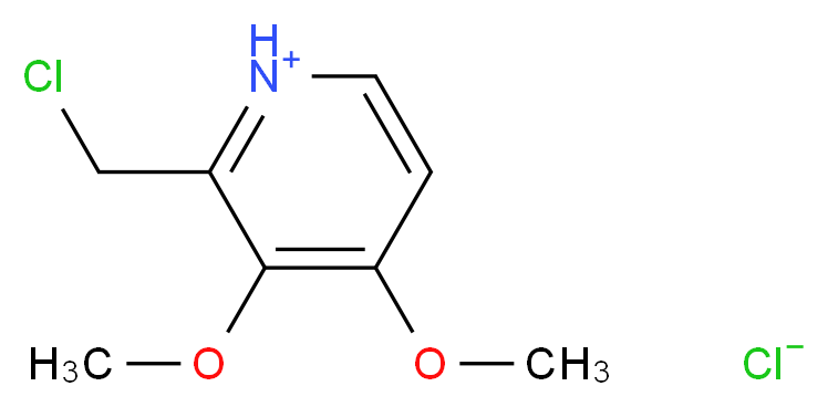 2-(chloromethyl)-3,4-dimethoxypyridin-1-ium chloride_分子结构_CAS_72830-09-2