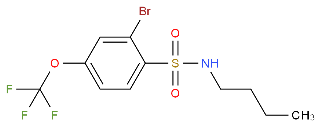 2-Bromo-N-butyl-4-(trifluoromethoxy)benzenesulphonamide_分子结构_CAS_957062-76-9)