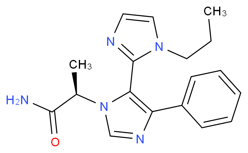 (2R)-2-(5'-phenyl-1-propyl-1H,3'H-2,4'-biimidazol-3'-yl)propanamide_分子结构_CAS_)