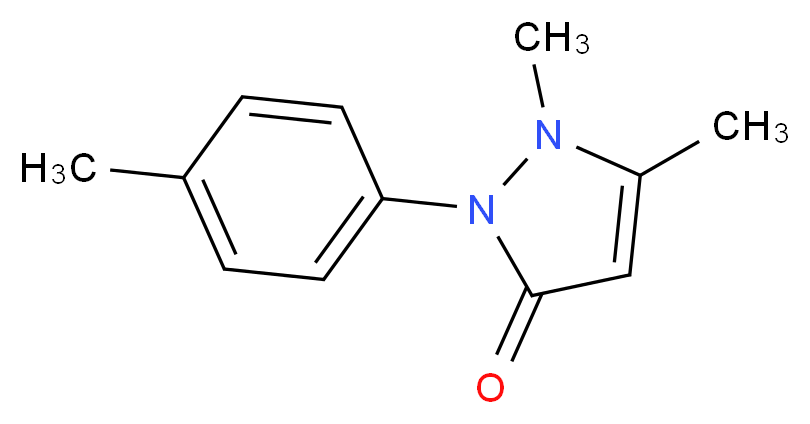 1,5-dimethyl-2-(4-methylphenyl)-2,3-dihydro-1H-pyrazol-3-one_分子结构_CAS_56430-08-1