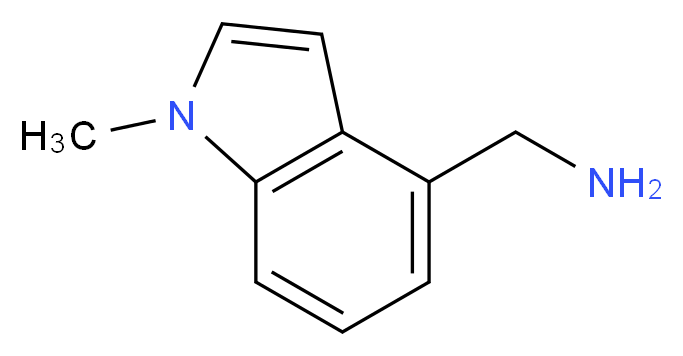 4-(Aminomethyl)-1-methyl-1H-indole 97%_分子结构_CAS_864264-02-8)