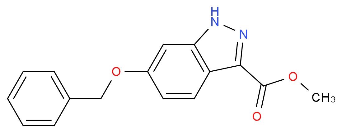 6-Benzyloxy-1H-indazole-3-carboxylic acid methyl ester_分子结构_CAS_954239-25-9)