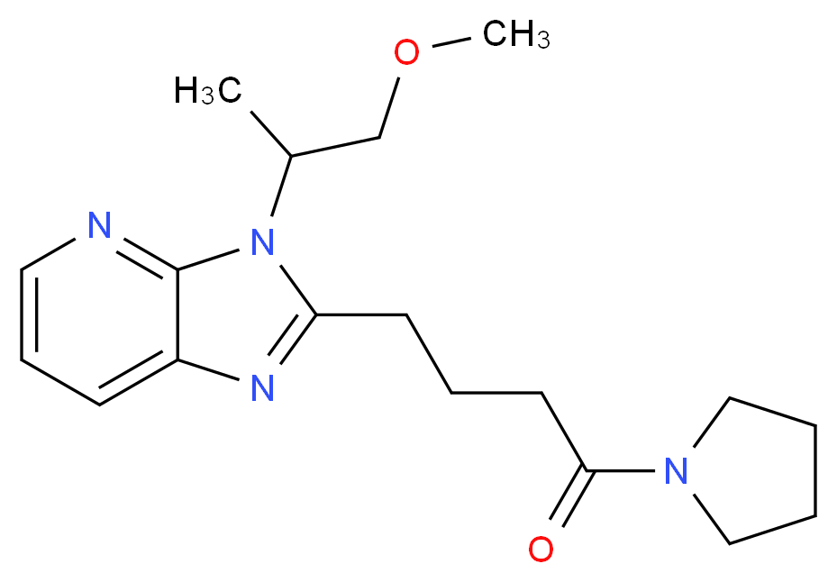 3-(2-methoxy-1-methylethyl)-2-(4-oxo-4-pyrrolidin-1-ylbutyl)-3H-imidazo[4,5-b]pyridine_分子结构_CAS_)