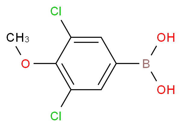 3,5-DICHLORO-4-METHOXYPHENYLBORONIC ACID_分子结构_CAS_175883-61-1)