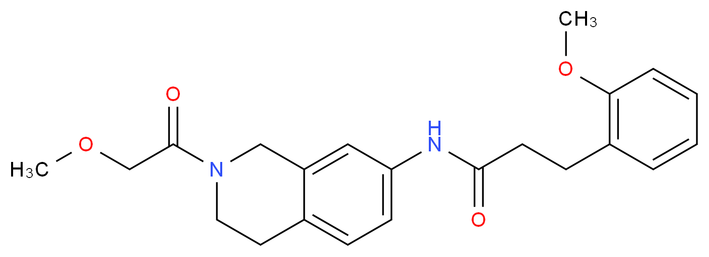N-[2-(methoxyacetyl)-1,2,3,4-tetrahydro-7-isoquinolinyl]-3-(2-methoxyphenyl)propanamide_分子结构_CAS_)