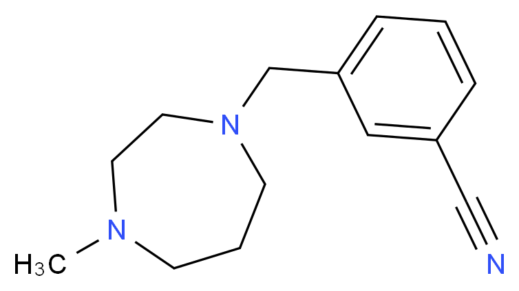 3-[(4-Methylhomopiperazin-1-yl)methyl]benzonitrile_分子结构_CAS_910036-91-8)