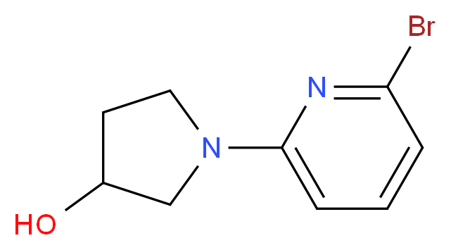 2-BROMO-6-(3-HYDROXYPYRROLIDIN-1-YL)PYRIDINE_分子结构_CAS_332135-62-3)